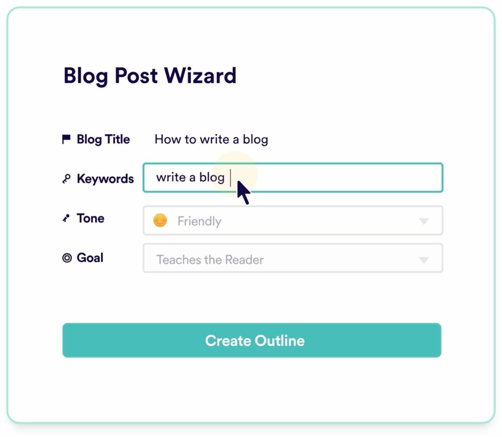 copy.ai blog post wizard