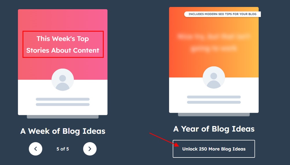 hubspot's blog ideas generator