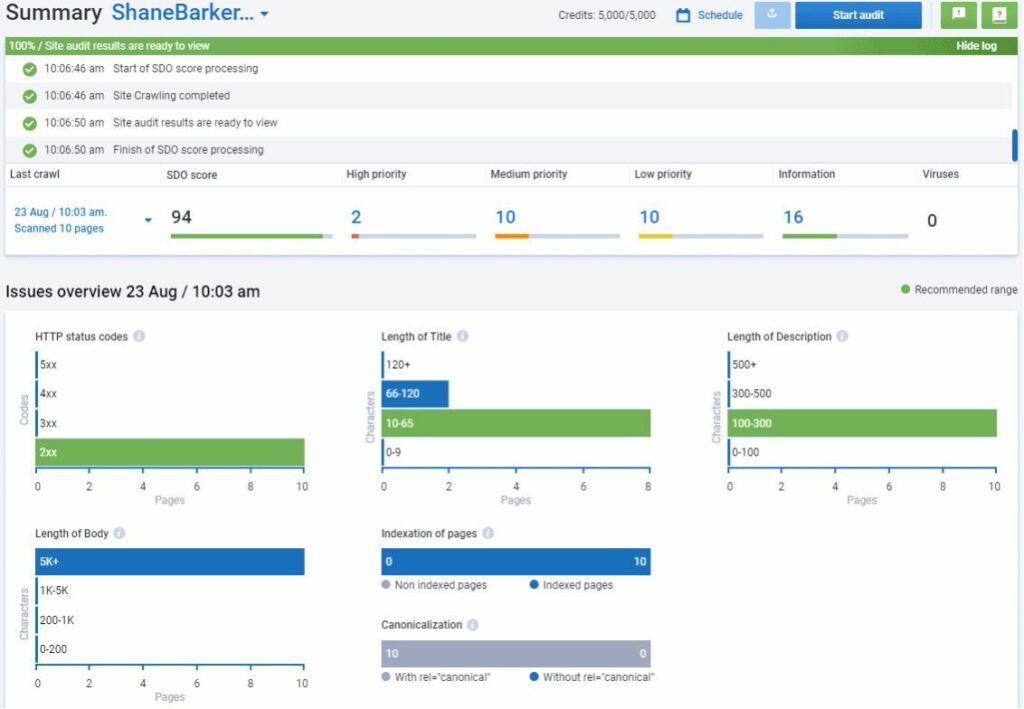 serpstat site audit