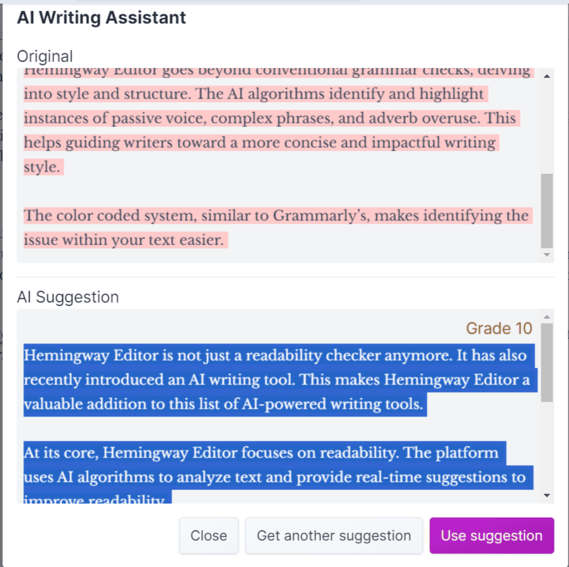 hemingway ai writing assistant