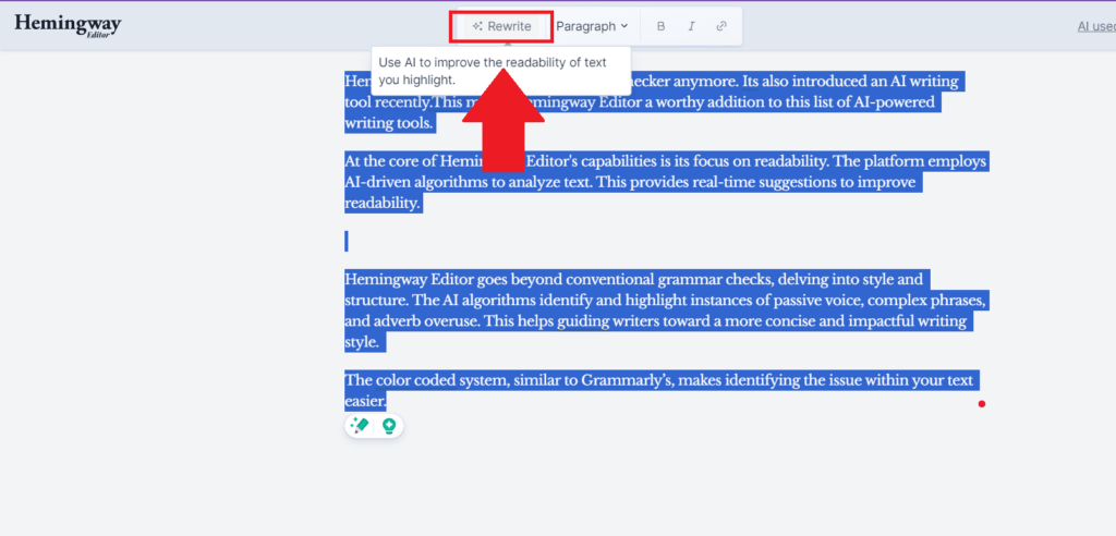 hemingway rewriting tool