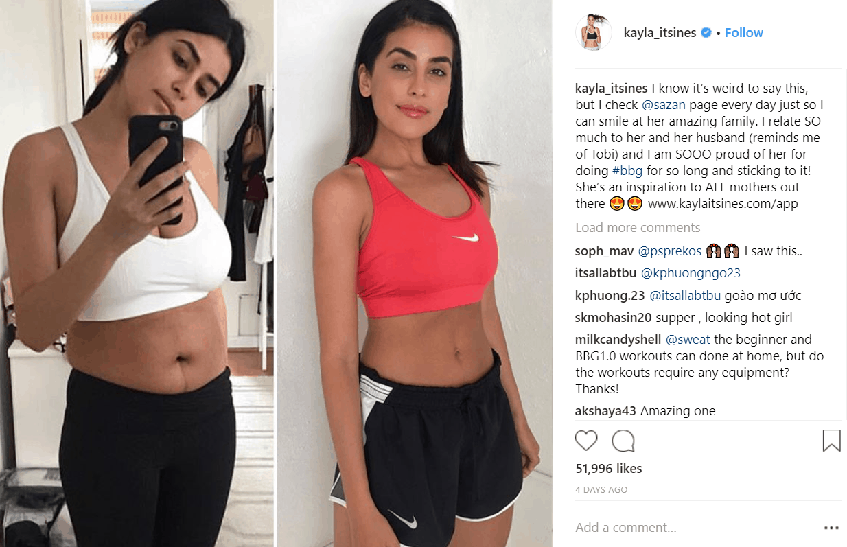 kayla itsines - increase instagram engagement