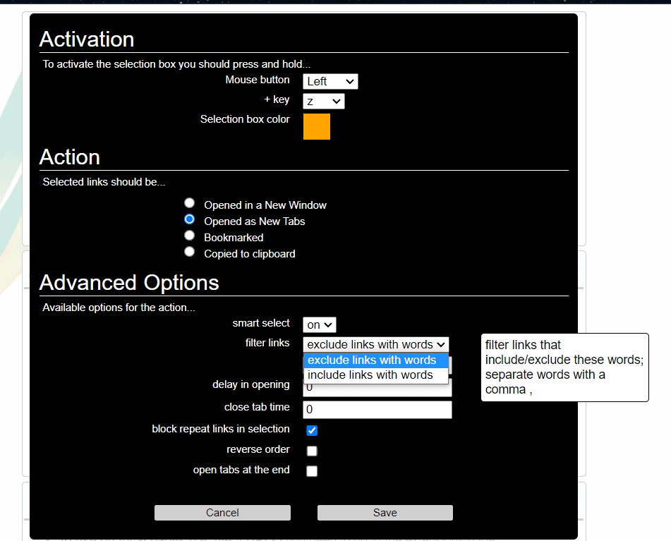 linkclump functionality check video activation