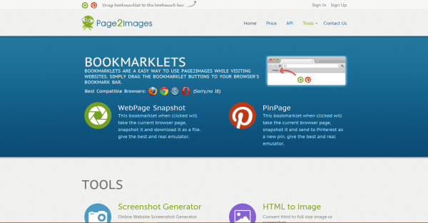 page2images pinterest tools