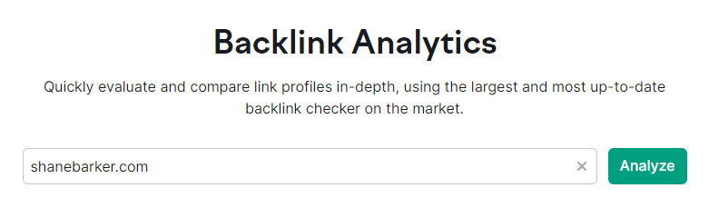 semrush backlink analytics tool