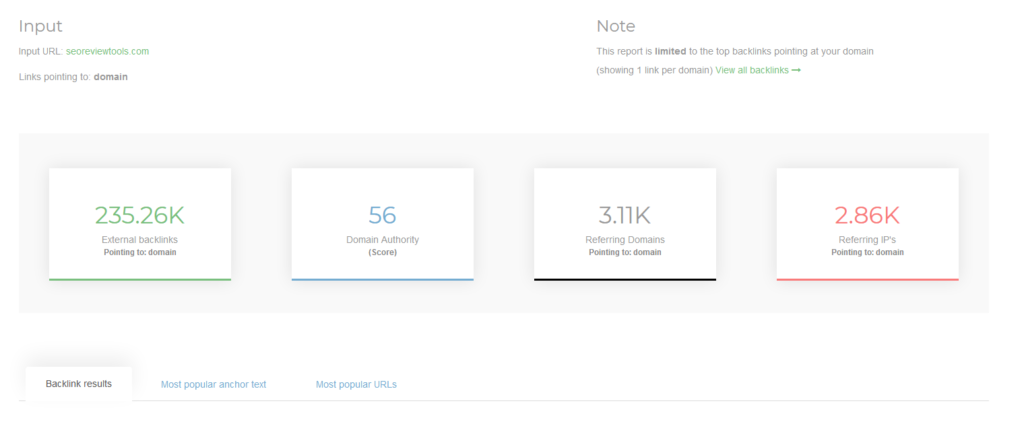 seo review tools - backlink analysis 