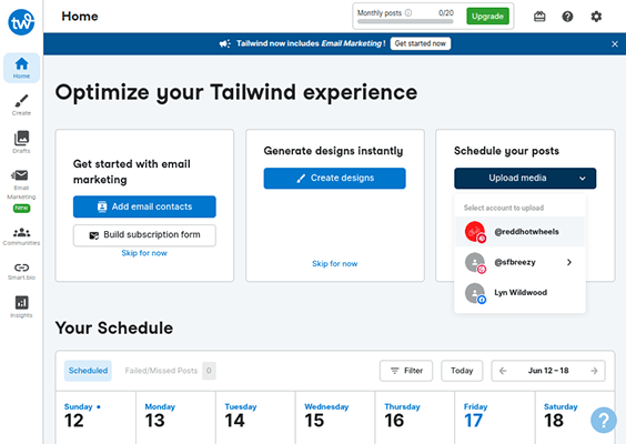 tailwind main dashboard