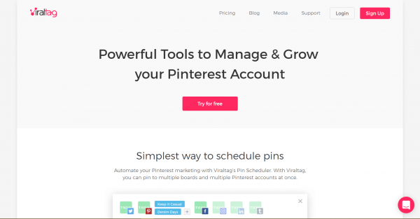 viraltag pinterest tools