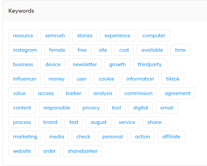 wappalyzer keywords 